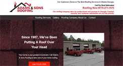 Desktop Screenshot of adamsandsonsroofing.com