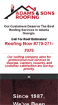 Mobile Screenshot of adamsandsonsroofing.com